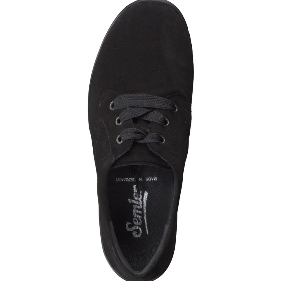 Semler – Komfort-Halbschuh aus Veloursleder schwarz