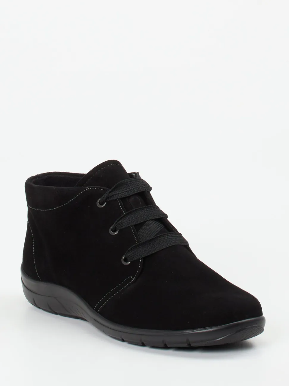 Semler – Komfort-Knöchelschuh aus Veloursleder schwarz