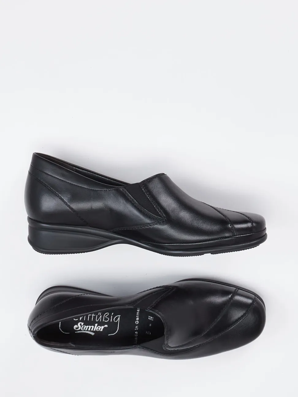 Semler – Komfort-Loafer aus Kalbleder schwarz