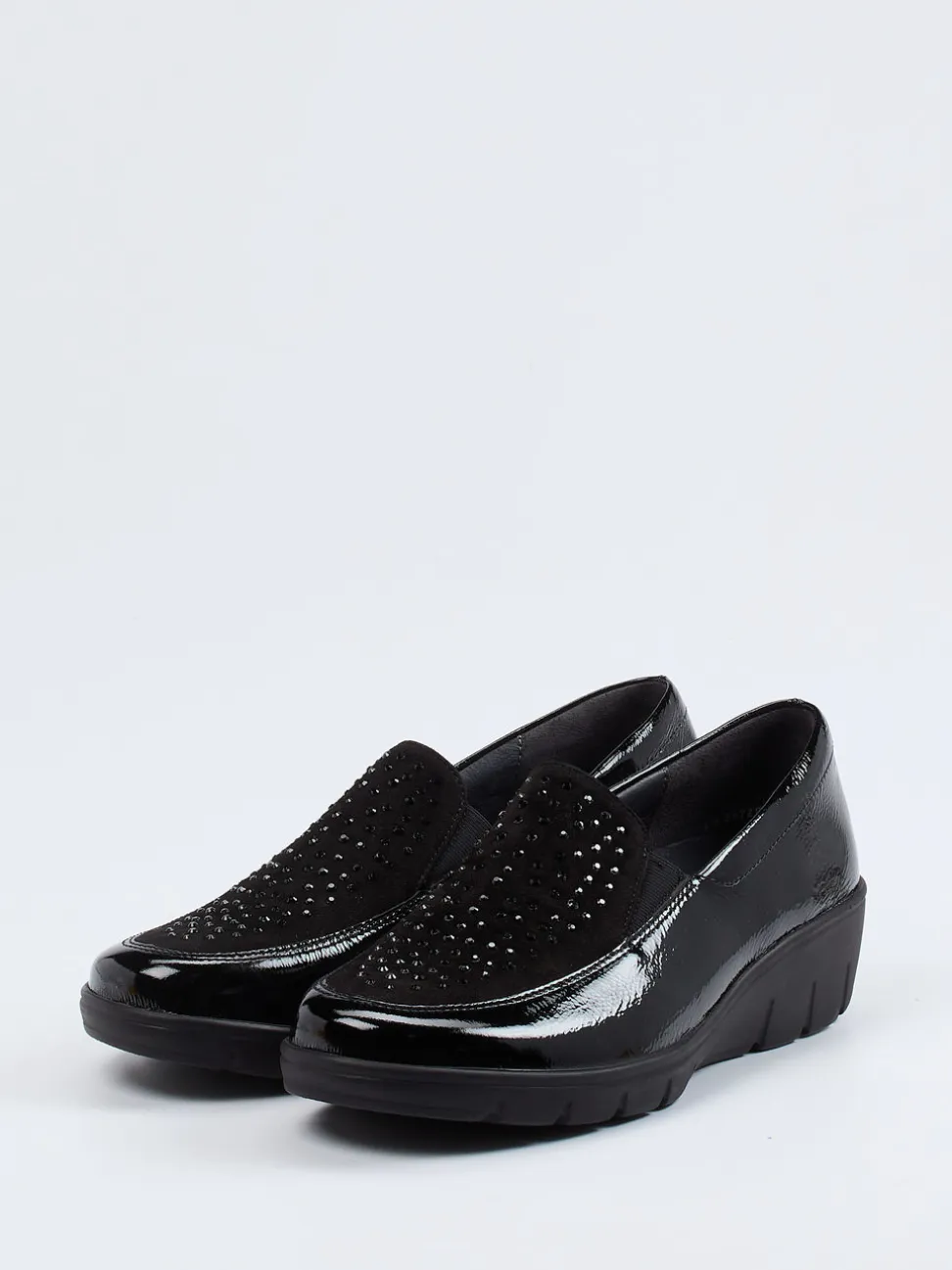 Semler – Komfort-Loafer aus Lackleder schwarz