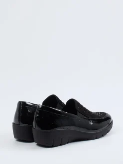 Semler – Komfort-Loafer aus Lackleder schwarz