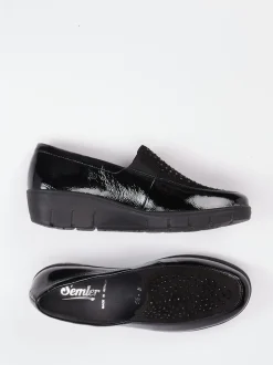 Semler – Komfort-Loafer aus Lackleder schwarz