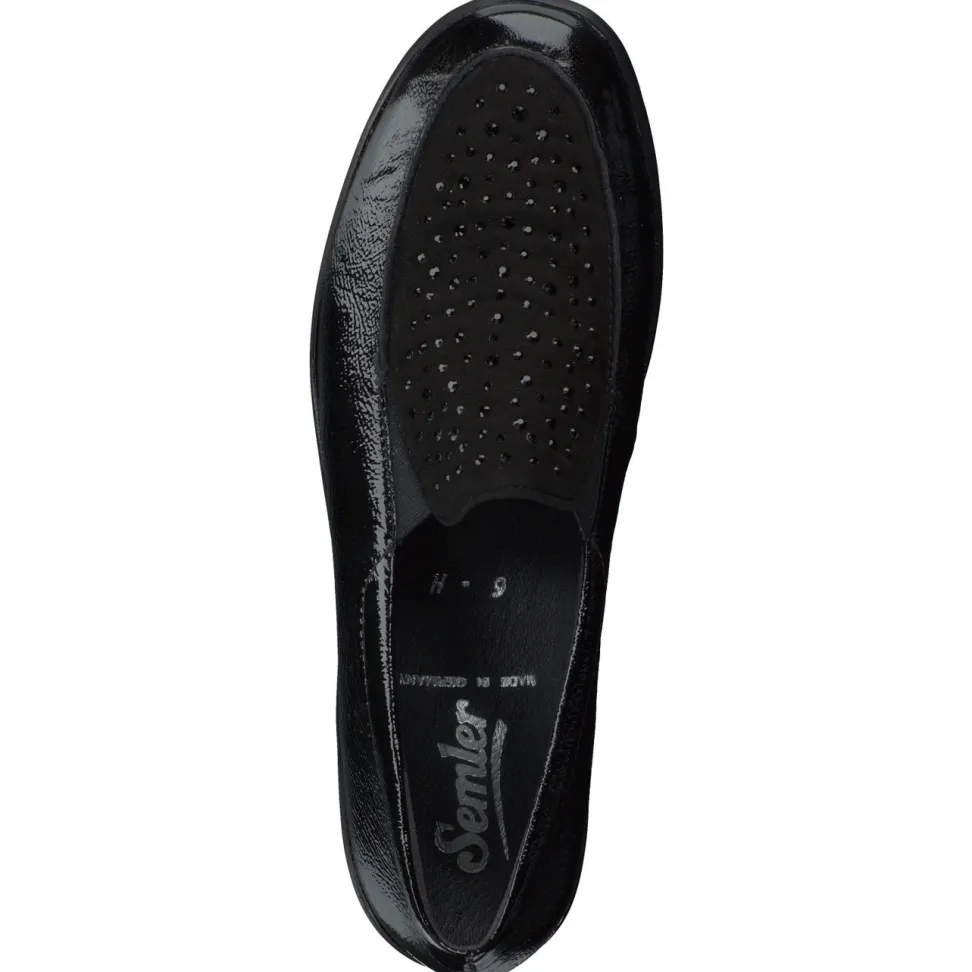 Semler – Komfort-Loafer aus Lackleder schwarz