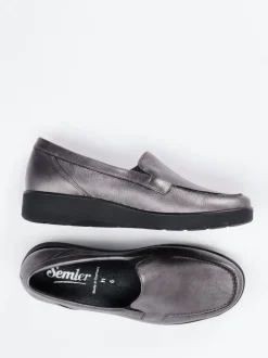 Semler – Komfort-Loafer aus Kalbleder Anthrazit