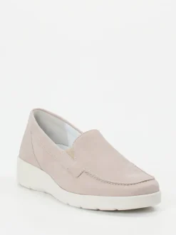 Semler – Komfort-Loafer aus Nubukleder Rosé-Beige