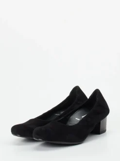Semler – Komfort-Pumps aus Veloursleder schwarz