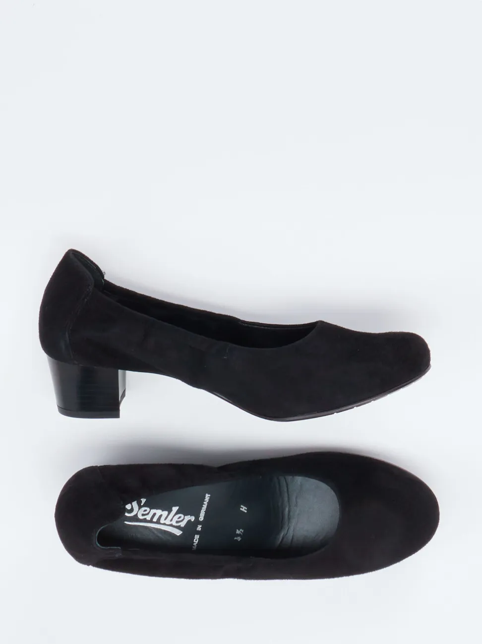 Semler – Komfort-Pumps aus Veloursleder schwarz