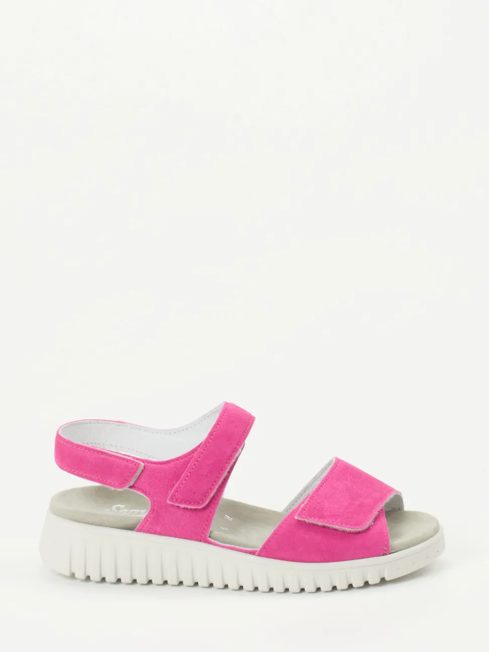 Semler – Komfortsandale aus Veloursleder pink