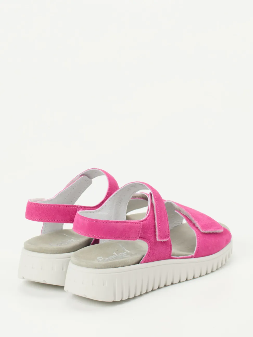 Semler – Komfortsandale aus Veloursleder pink