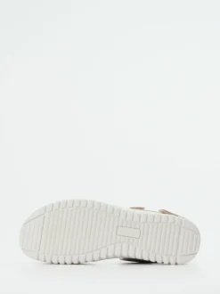 Semler – Komfortsandale aus Veloursleder beige