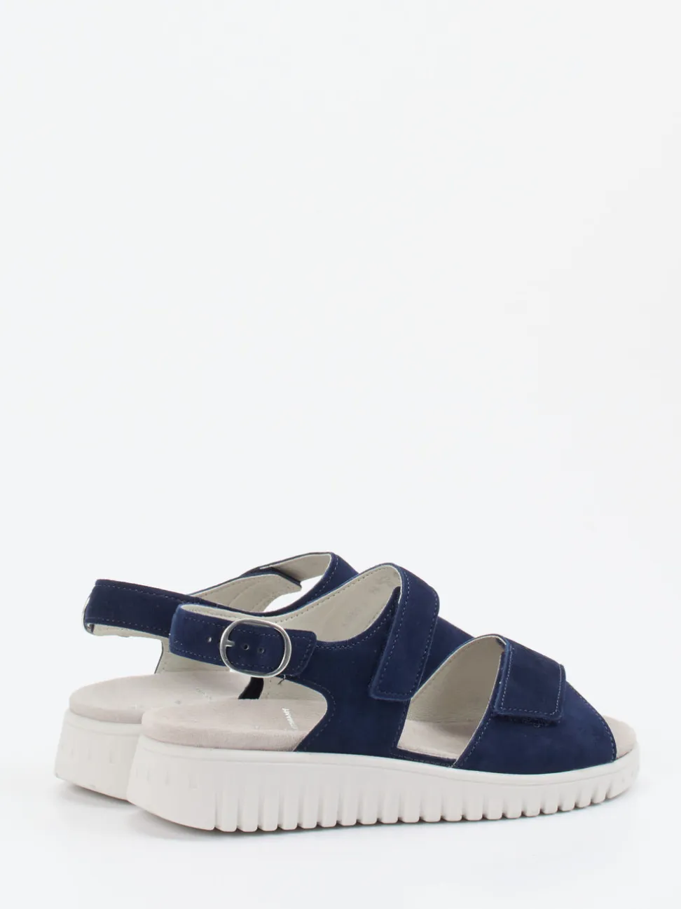 Semler – Komfortsandalen aus Veloursleder marineblau