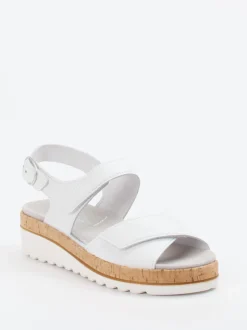 Semler – Komfort-Sandalen aus Kalbleder weiß
