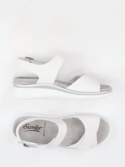 Semler – Komfortsandalen aus Kalbleder weiß