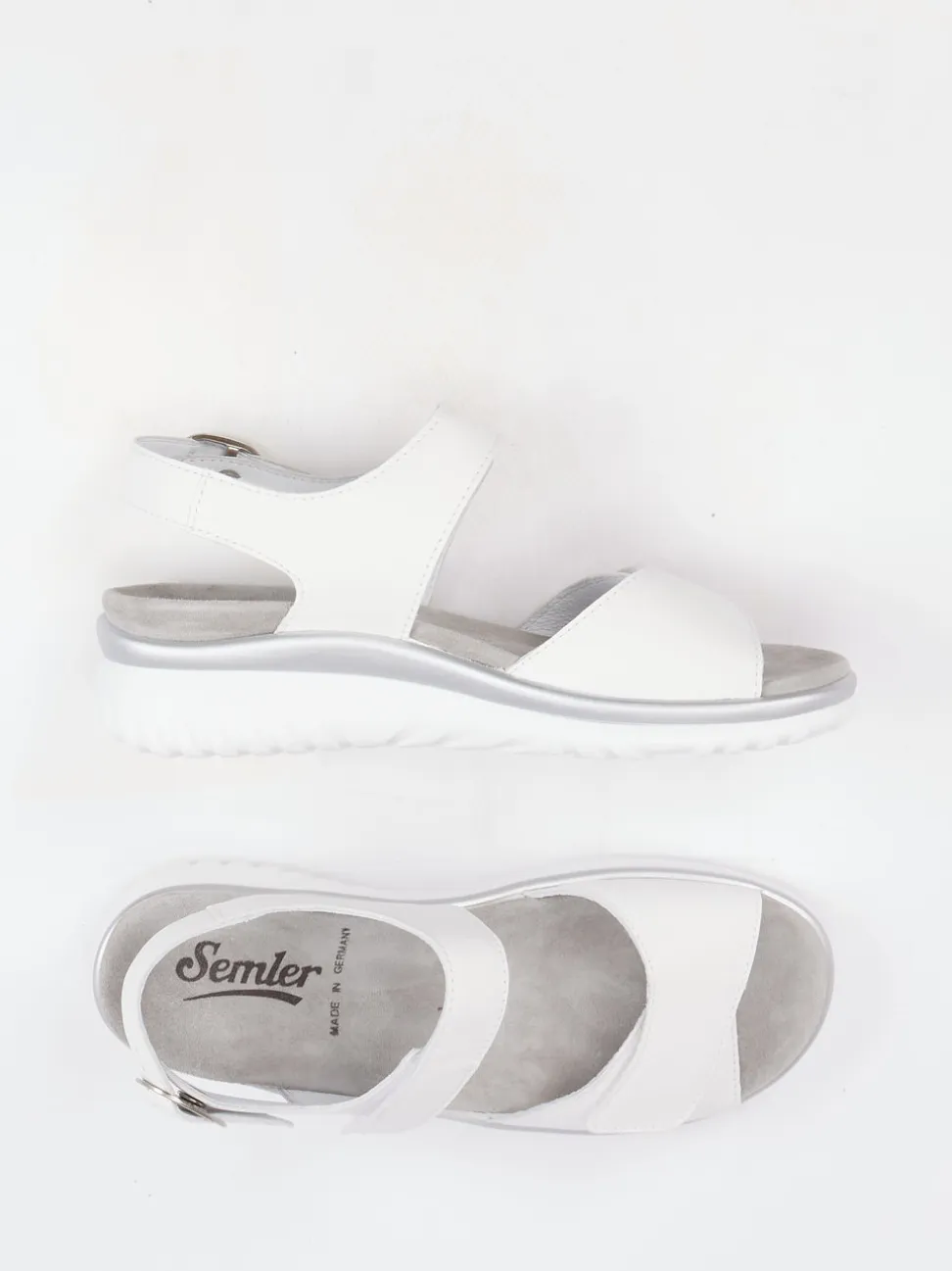 Semler – Komfortsandalen aus Kalbleder weiß