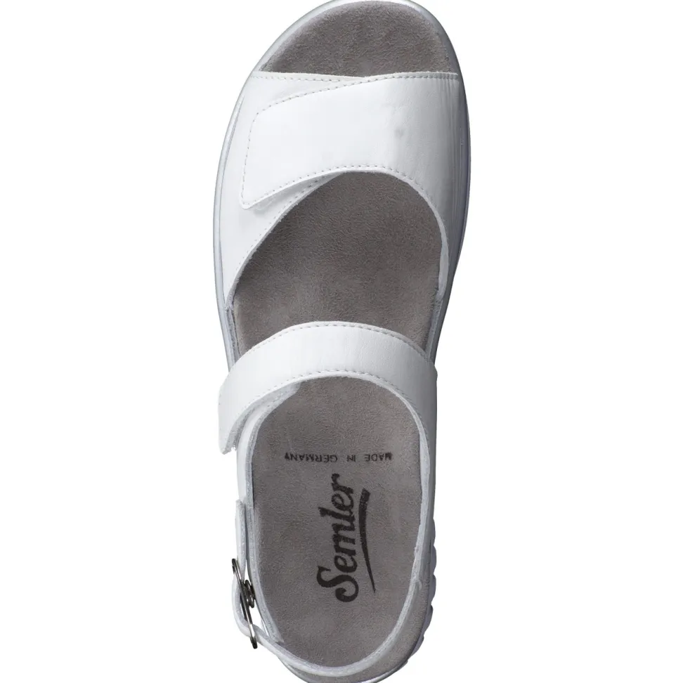Semler – Komfortsandalen aus Kalbleder weiß