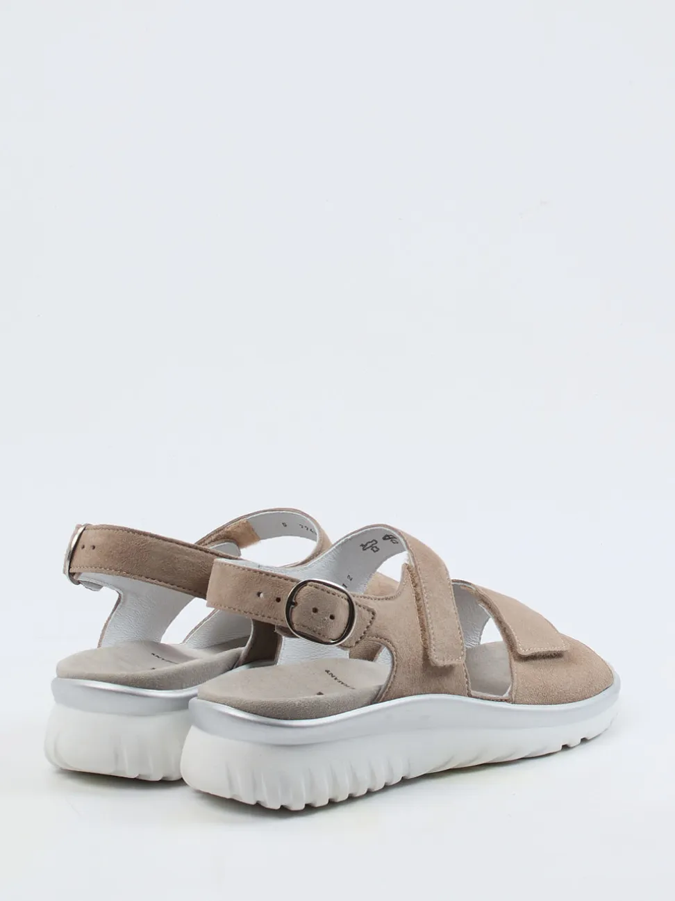 Semler – Komfortsandalen aus Veloursleder beige