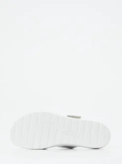 Semler – Komfort-Sandalen aus Metallicleder silberfarben