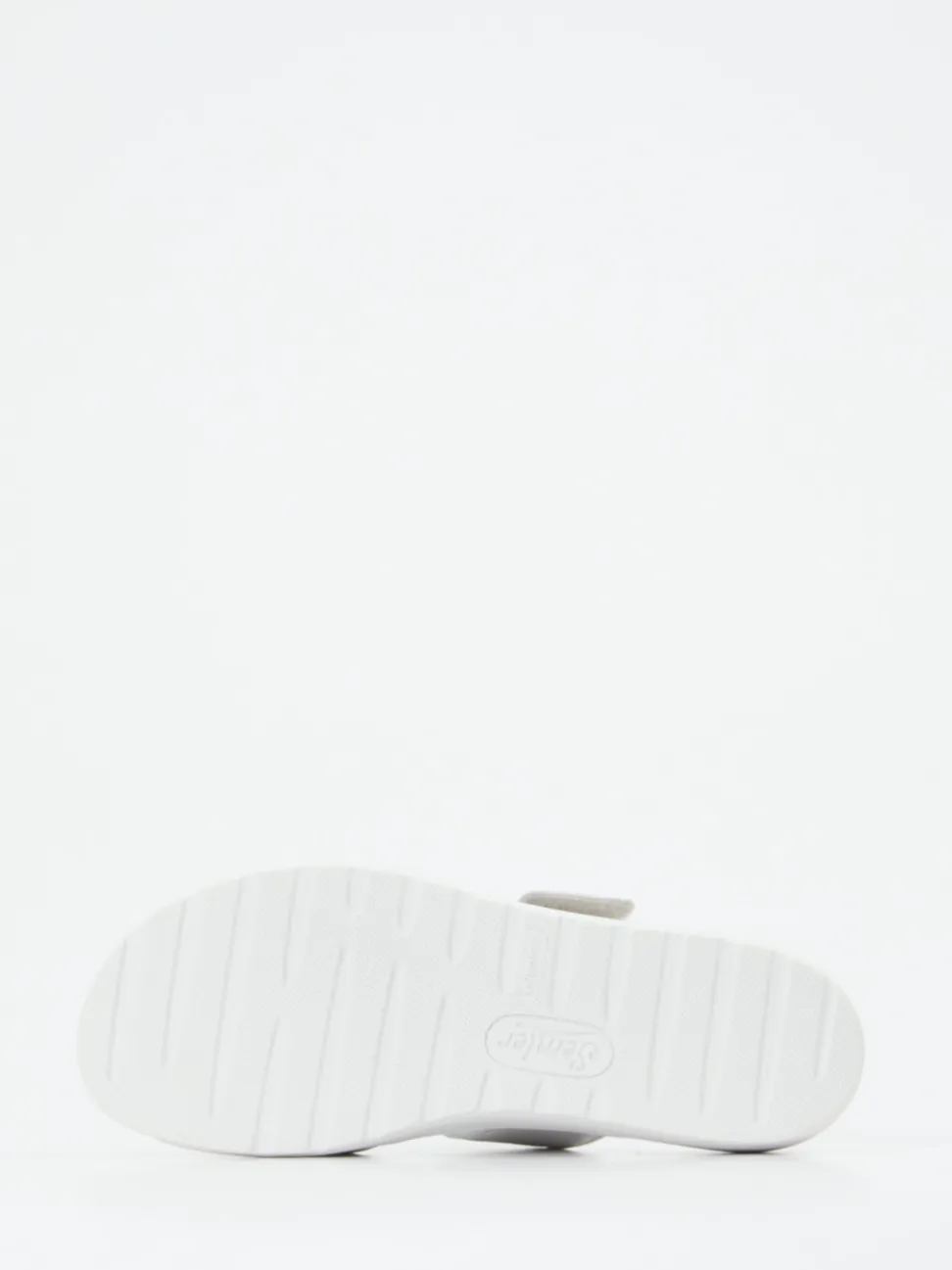 Semler – Komfort-Sandalen aus Metallicleder silberfarben