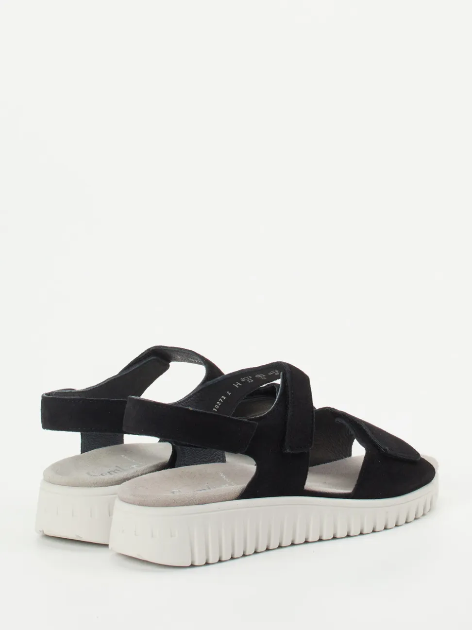 Semler – Komfortsandalen aus Veloursleder schwarz