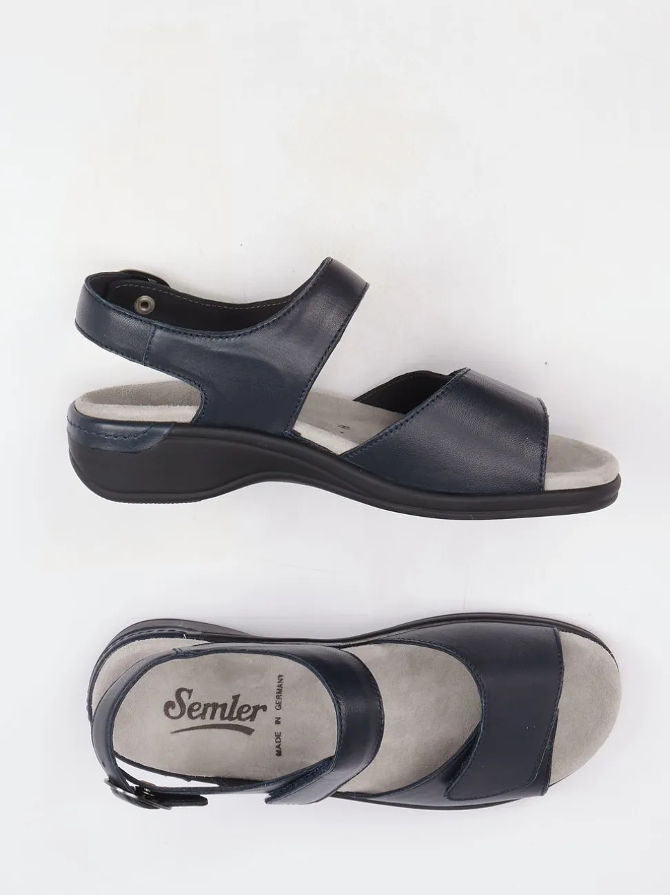 Semler – Komfortsandalen aus Kalbleder dunkelblau