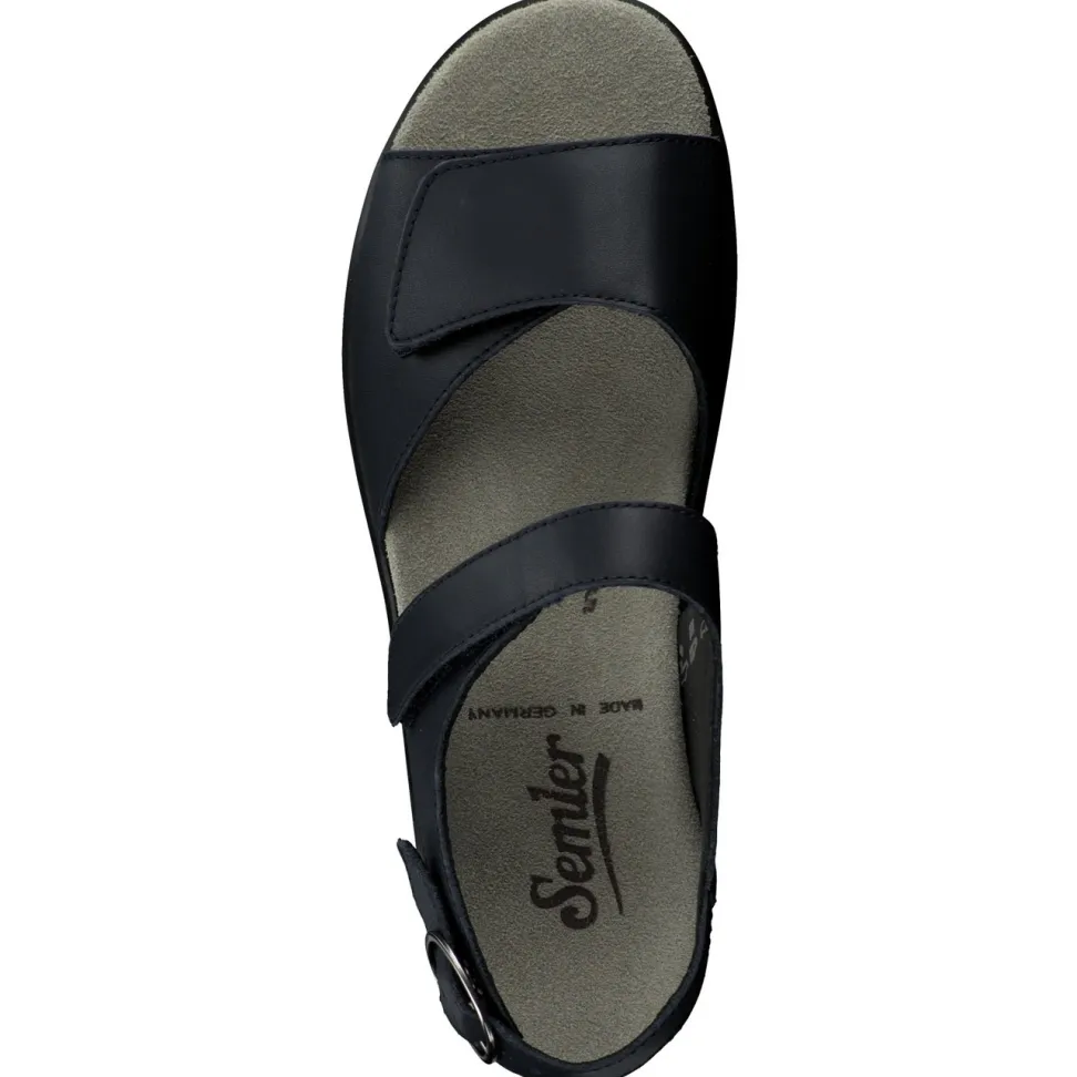 Semler – Komfortsandalen aus Kalbleder dunkelblau