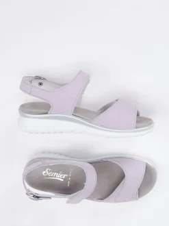 Semler – Komfortsandalen aus Nubukleder Flieder