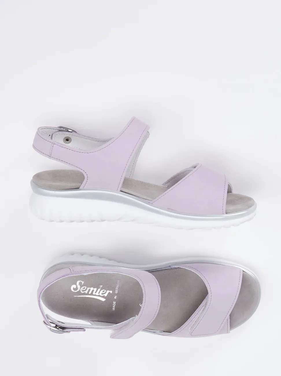 Semler – Komfortsandalen aus Nubukleder Flieder