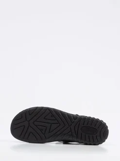 Semler – Komfortsandalen aus Veloursleder olivgrau