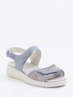 Semler – Komfortsandalen aus Kalbleder Pastellblau