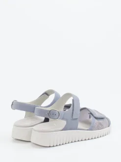 Semler – Komfortsandalen aus Kalbleder Pastellblau