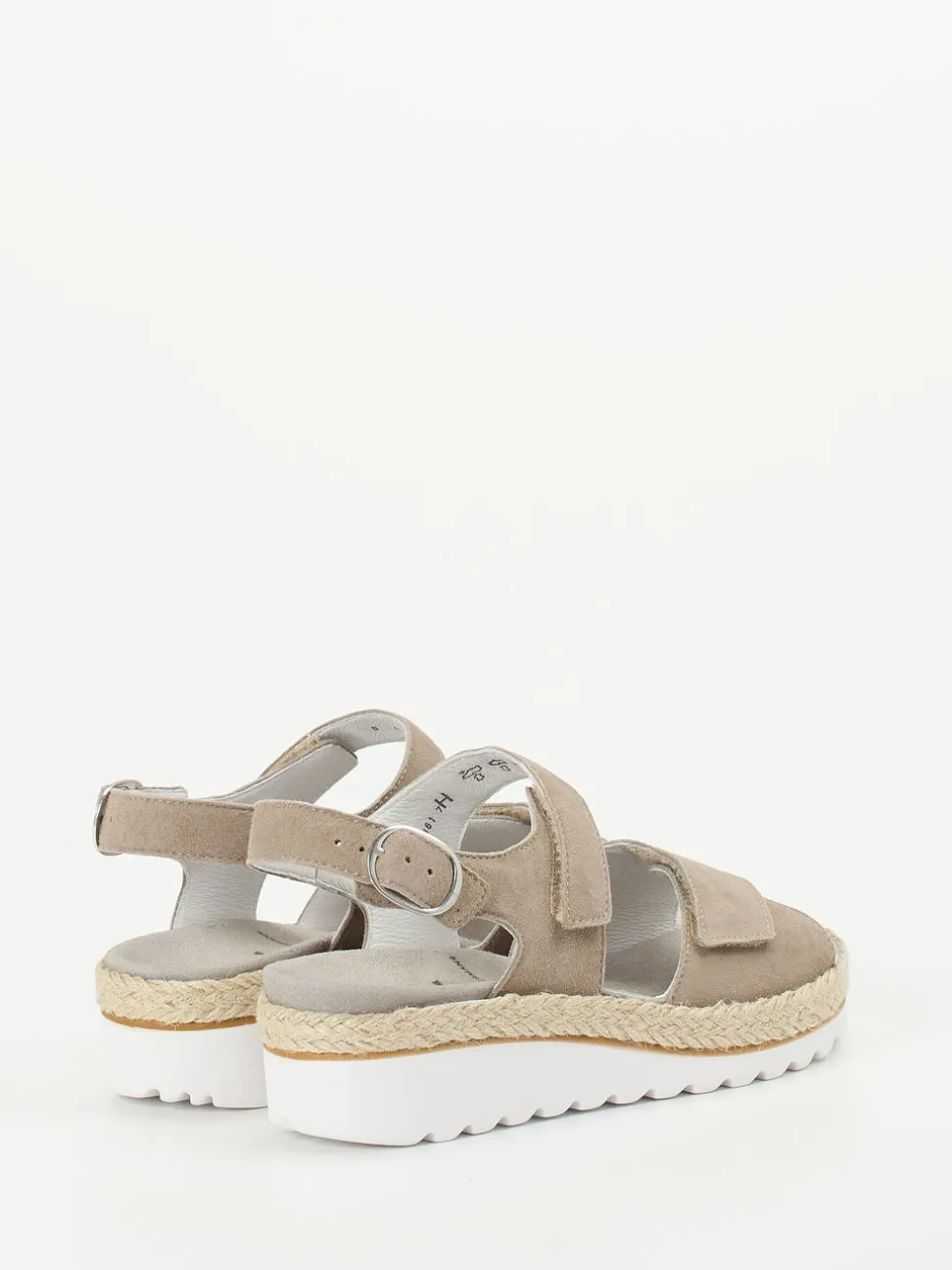 Semler – Komfortsandalen aus Veloursleder taupe