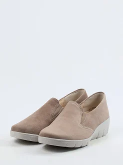 Semler – Komfort-Slipper aus Veloursleder taupe