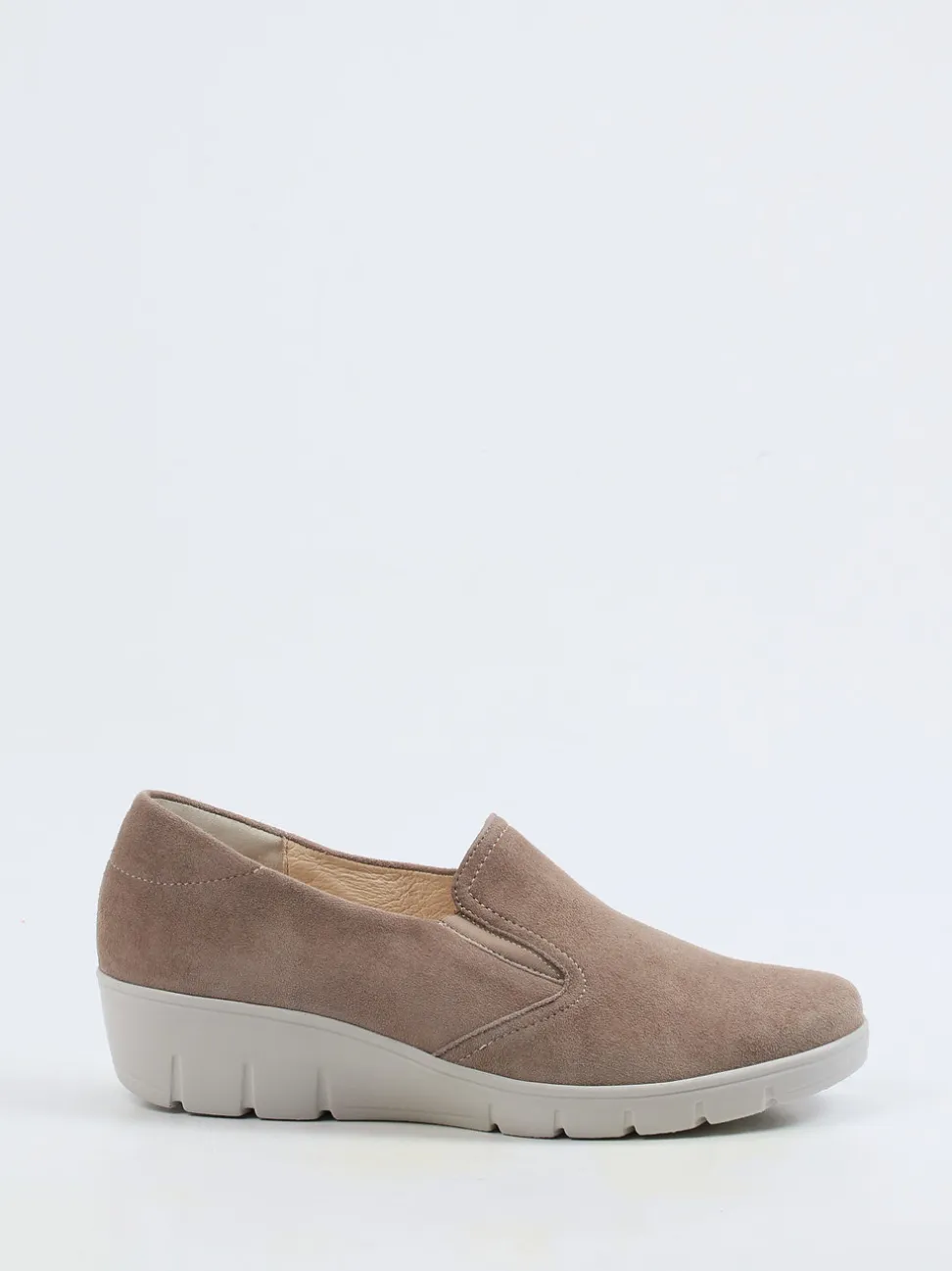 Semler – Komfort-Slipper aus Veloursleder taupe