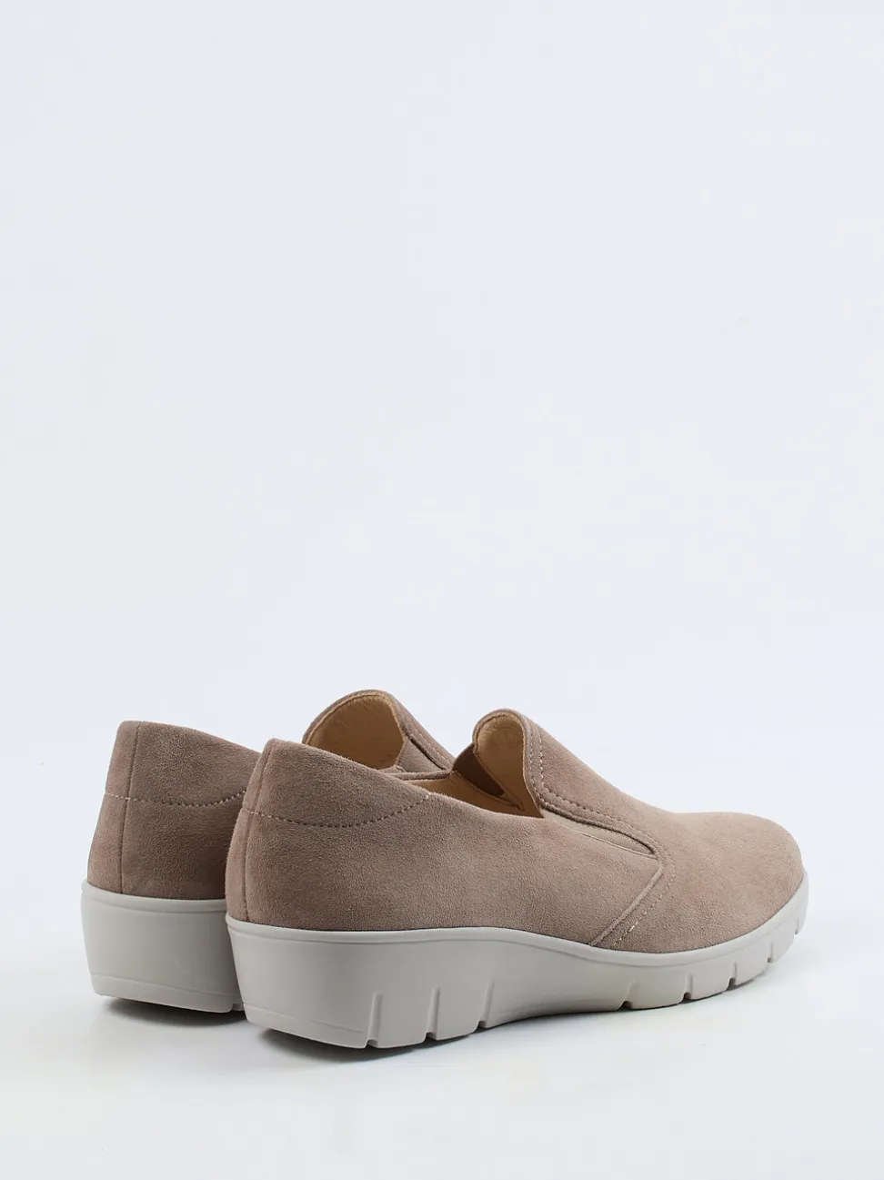 Semler – Komfort-Slipper aus Veloursleder taupe