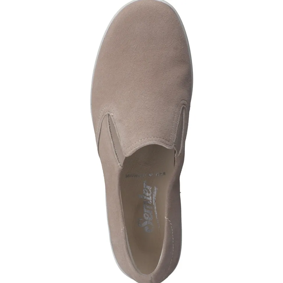 Semler – Komfort-Slipper aus Veloursleder taupe