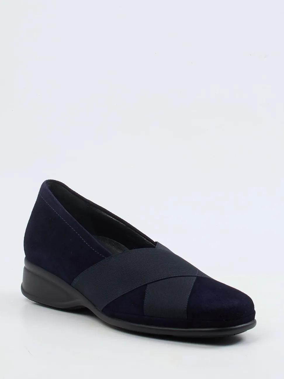 Semler – Komfort-Slipper aus Veloursleder Dunkelblau