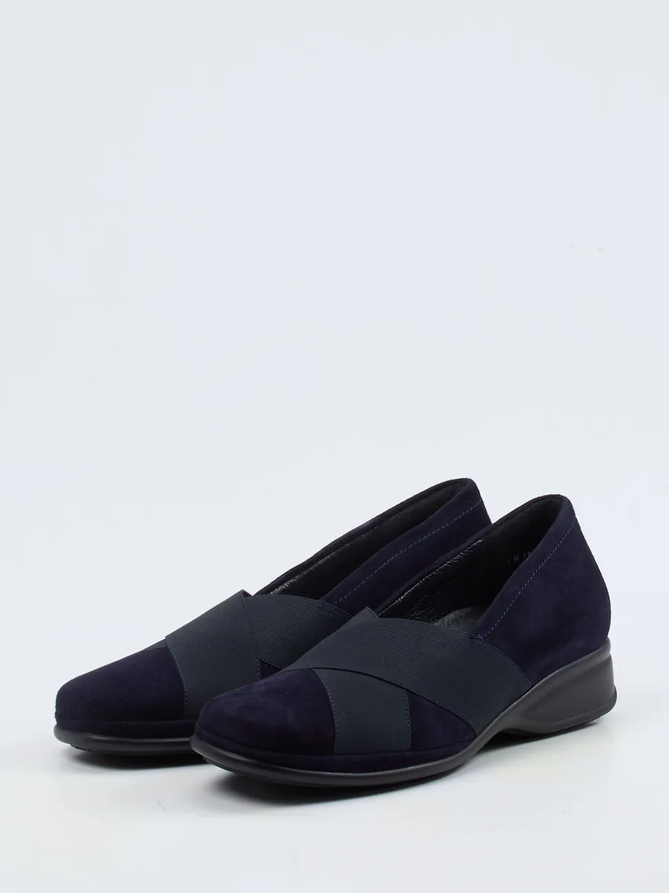 Semler – Komfort-Slipper aus Veloursleder Dunkelblau