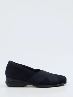 Semler – Komfort-Slipper aus Veloursleder Dunkelblau