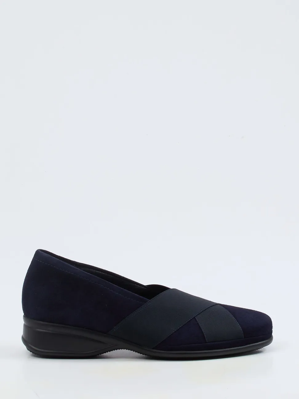 Semler – Komfort-Slipper aus Veloursleder Dunkelblau