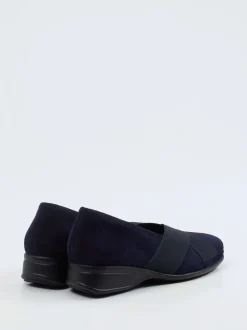 Semler – Komfort-Slipper aus Veloursleder Dunkelblau