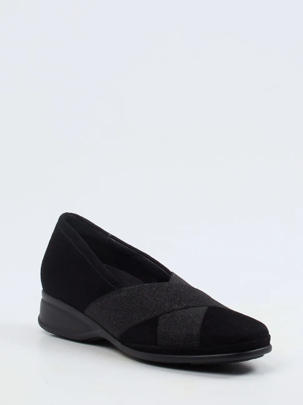 Semler – Komfort-Slipper aus Veloursleder schwarz