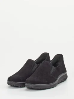 Semler – Komfort-Slipper aus Veloursleder schwarz
