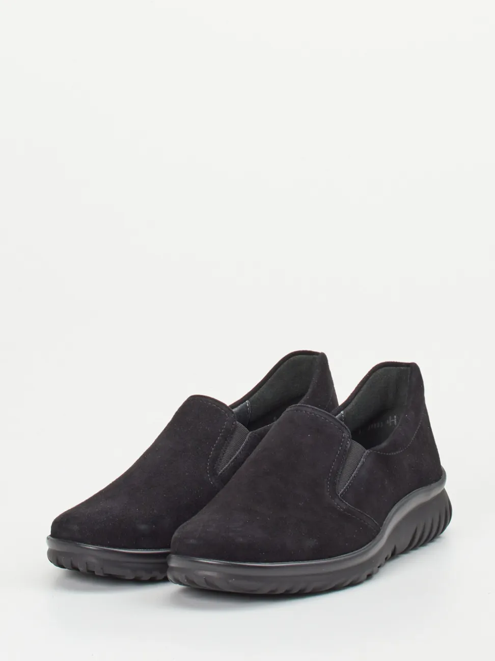 Semler – Komfort-Slipper aus Veloursleder schwarz