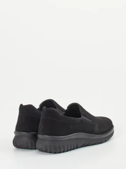 Semler – Komfort-Slipper aus Veloursleder schwarz