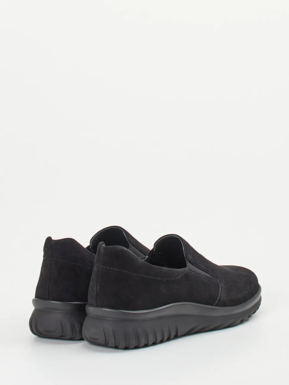 Semler – Komfort-Slipper aus Veloursleder schwarz
