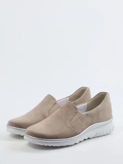 Semler – Komfort-Slipper aus Veloursleder beigegrau