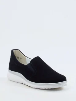 Semler – Komfort-Slipper aus Veloursleder Blau