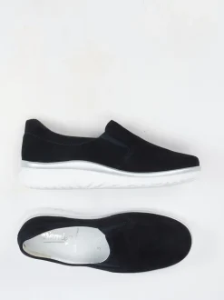 Semler – Komfort-Slipper aus Veloursleder Blau