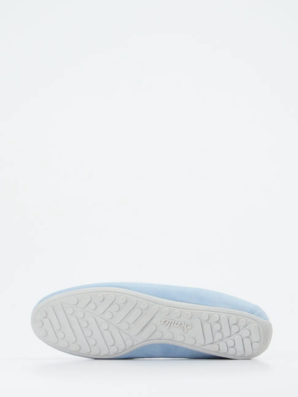 Semler – Komfort-Slipper aus Veloursleder hellblau