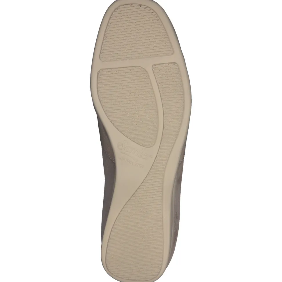 Semler – Komfort-Slipper aus Metallicleder Beige